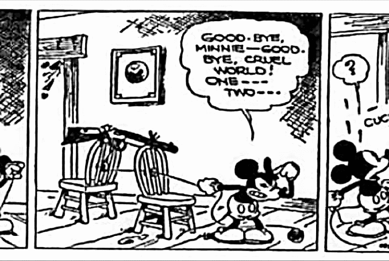 mickey mouse komiks samovražda