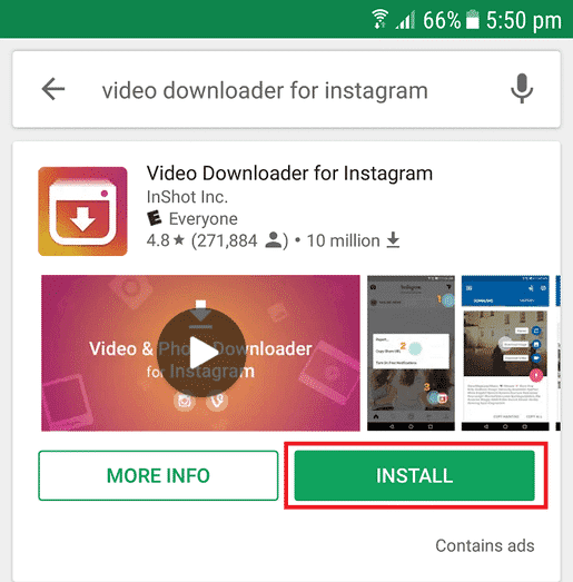 sťahovanie videí z Instagramu