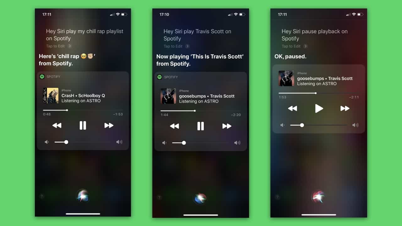 Spotify a Siri