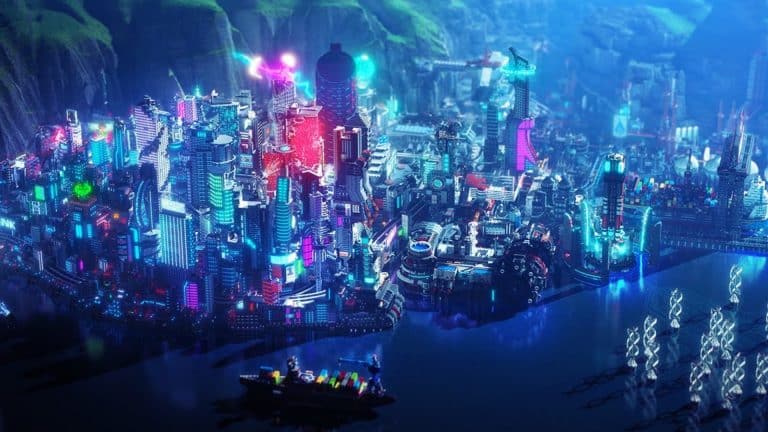 Takto by vyzeralo Night City z Cyberpunk 2077 v Minecraft prevedení. Staviteľský projekt trval dlhé dva roky