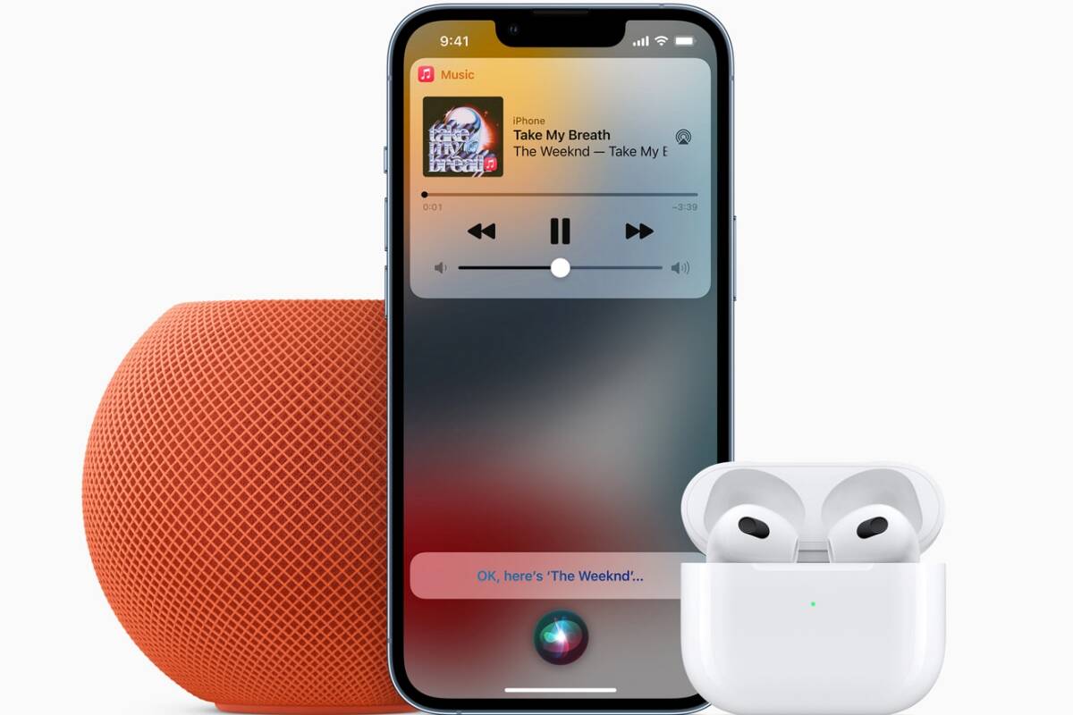 Apple AirPods 3 a HomePod Mini