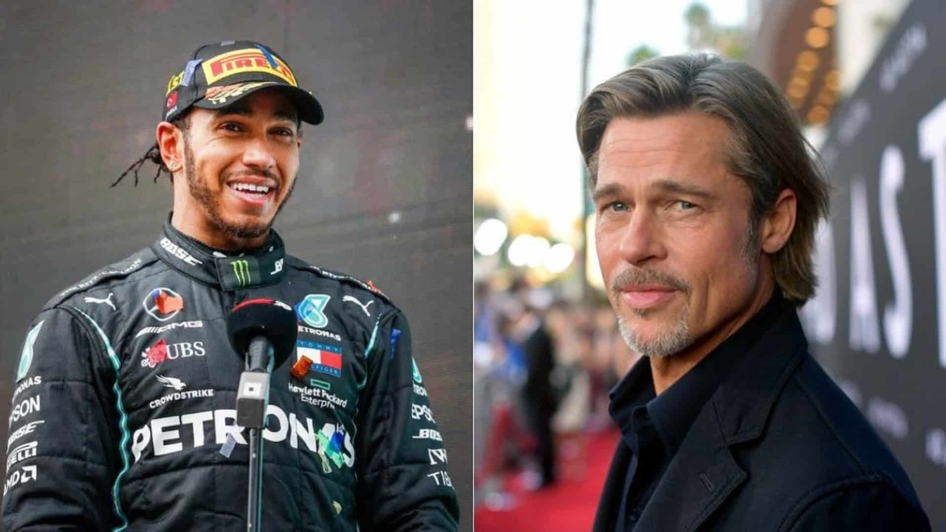 Brad Pitt a Lewis Hamilton