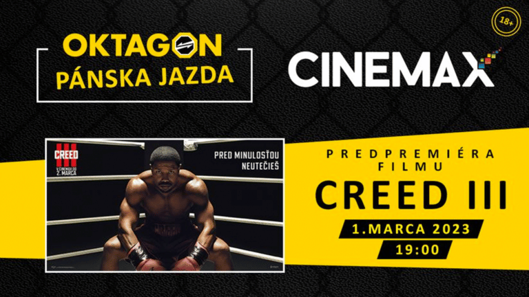 Zájdite do kina na Pánsku jazdu s filmom Creed III, bojovníckou talkshow  a množstvom darčekov