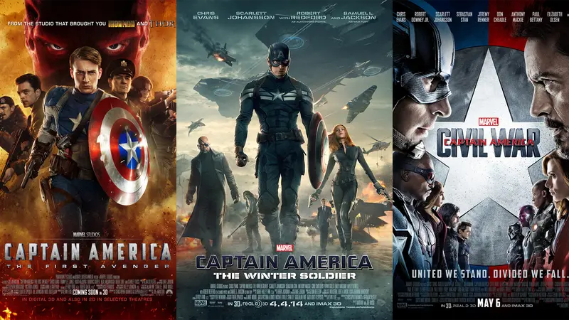 Captain America trilógia Rebríček MCU trilógií